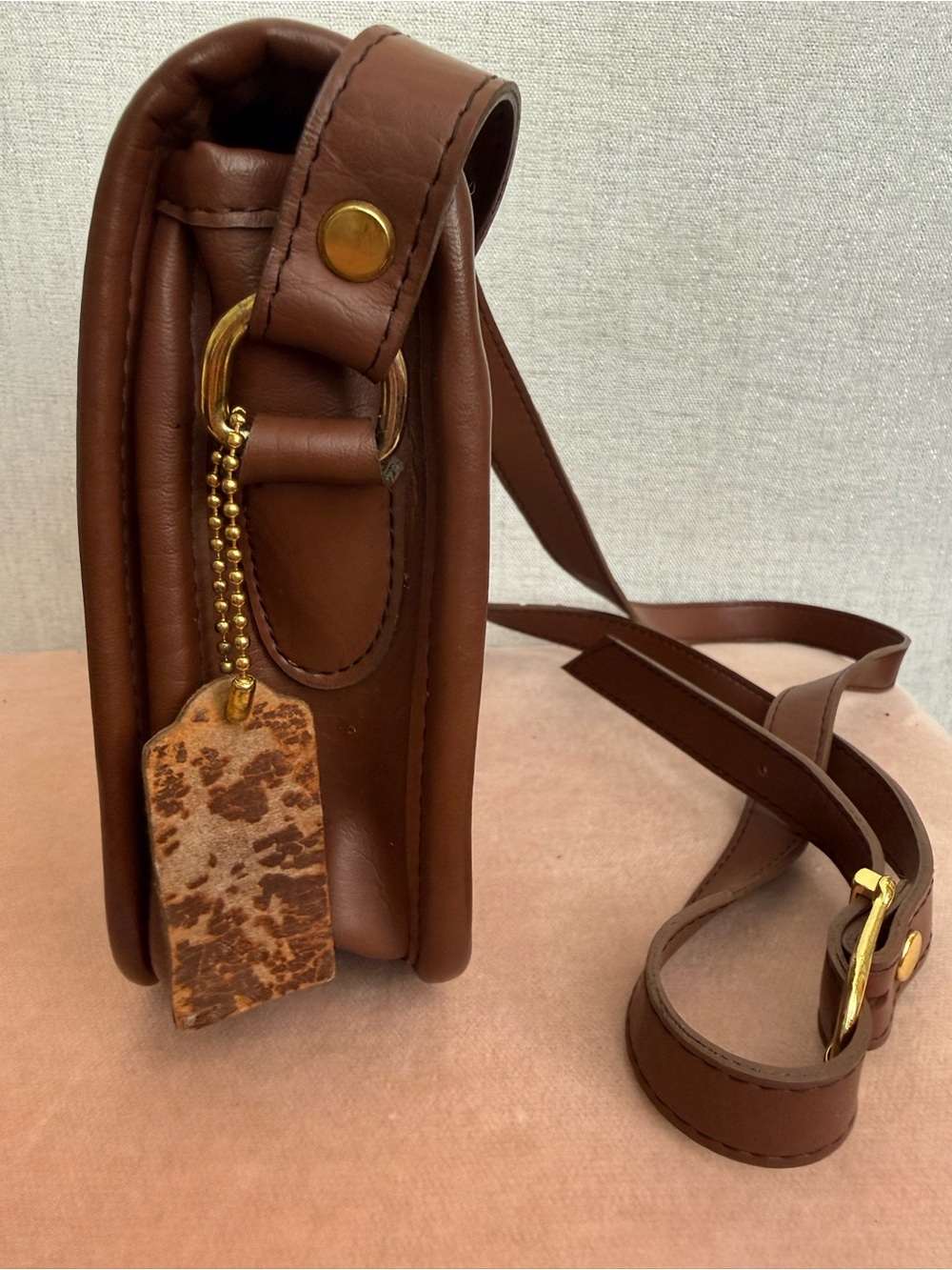 Vintage Coach Penny Pocket Purse Bag Brown Glove Tanned Leather USA - Picture 13 of 16